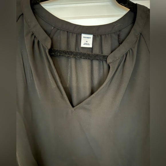 Old navy Black Womens Mesh Flowy Blouse - Picture 9 of 10